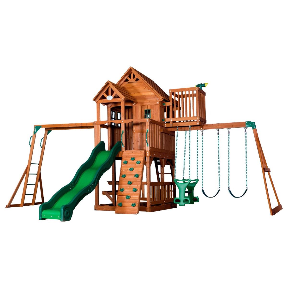 Backyard Discovery Skyfort II Wooden Cedar Swing Set 6113