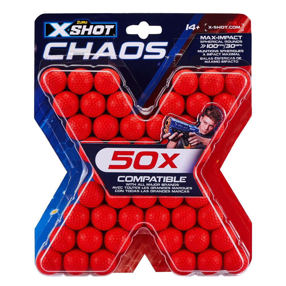 X-Shot 50-Piece Chaos Dart Ball 36327