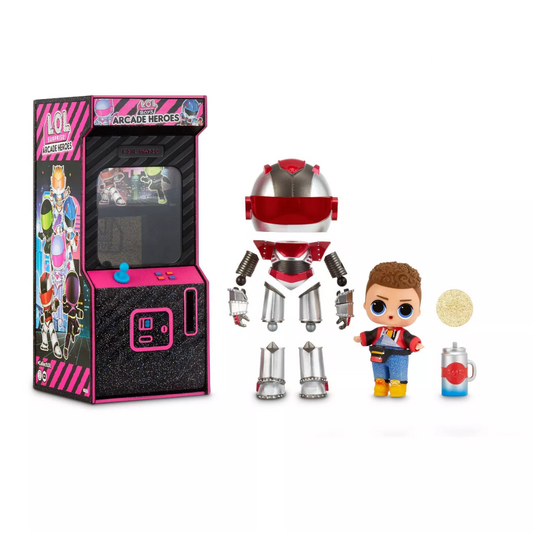 LOL Surprise Boys Arcade Heroes Action Figure Doll With 15 Surprises Assorted MGA-569367