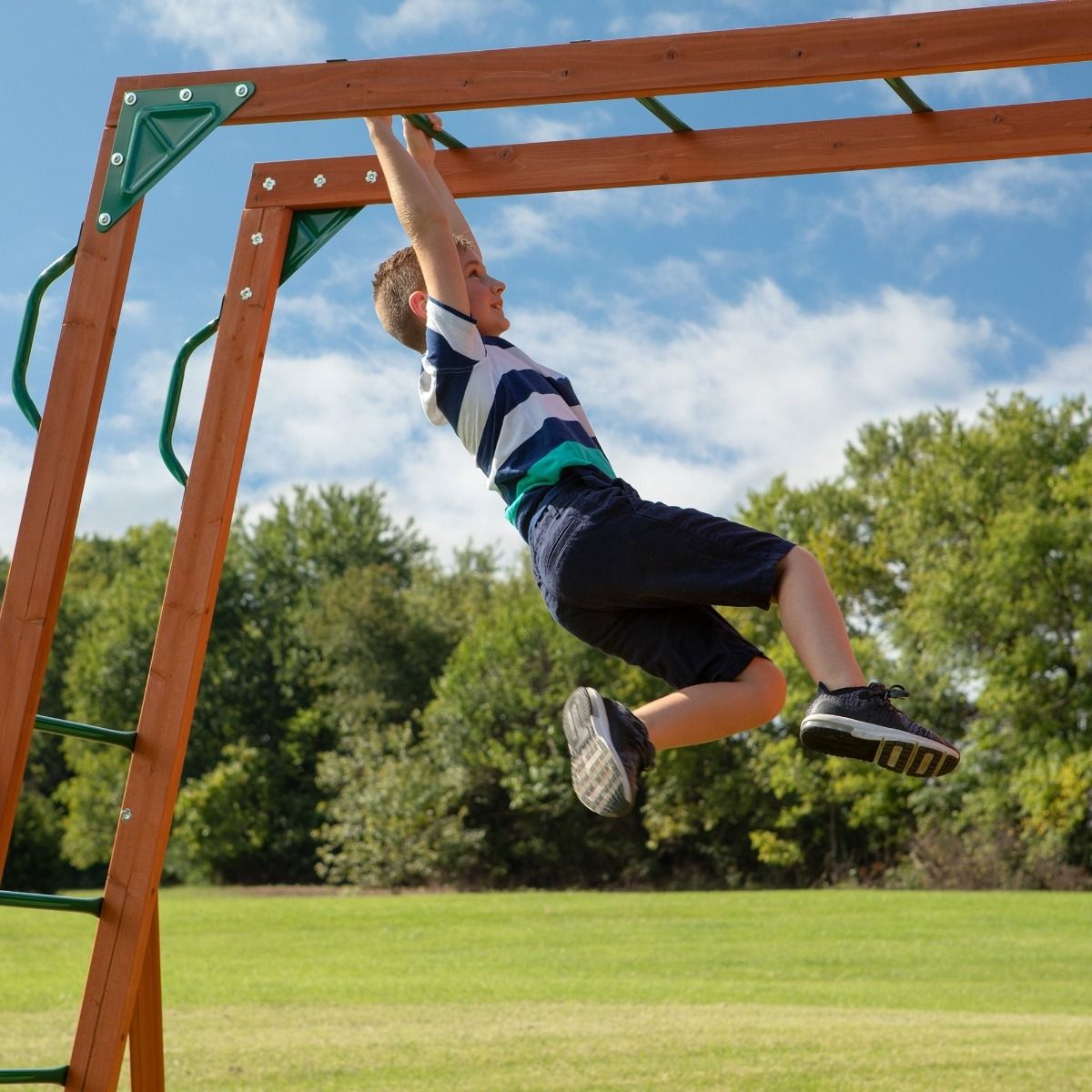 Backyard Discovery Skyfort II Wooden Cedar Swing Set 6113