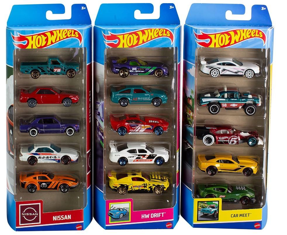 Hot Wheels 5-Car Collector Die Cast Gift Pack Assorted