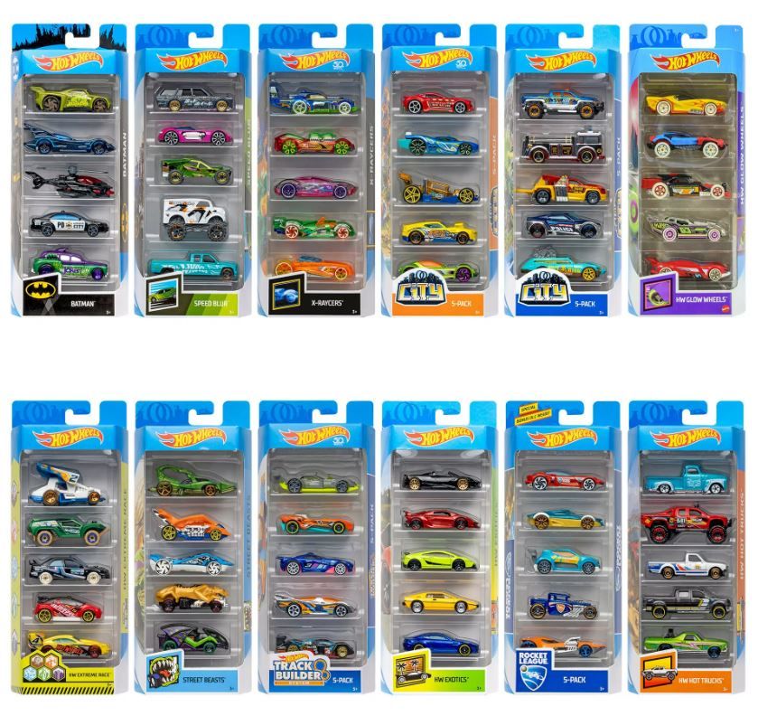 Hot Wheels 5-Car Collector Die Cast Gift Pack Assorted