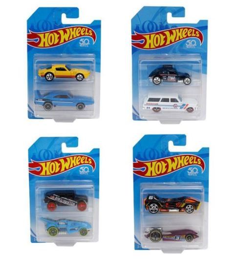 Hot Wheels Basic Car 2 Hot Wheels Cars In 1 Pack Assortment FVN40