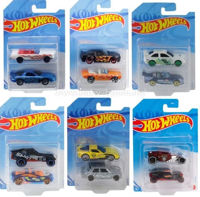 Hot Wheels Basic Car 2 Hot Wheels Cars In 1 Pack Assortment FVN40