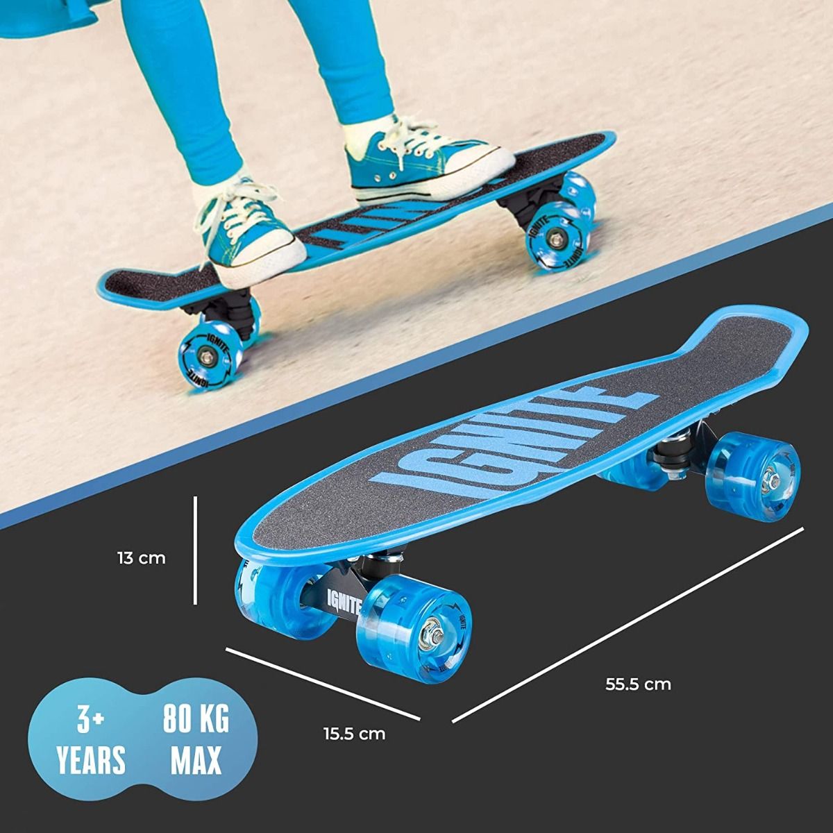 Ignite Tyro Skateboard Combo Pack Blue IGN-COM-TYR-BLU