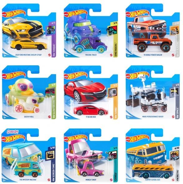 Hot Wheels Basic Die Cast Vehicle Assorted DTV55