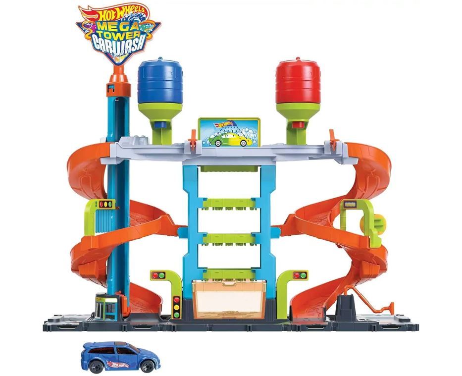 Hot Wheels City Color Sifters Mega Tower Car Wash HDP05