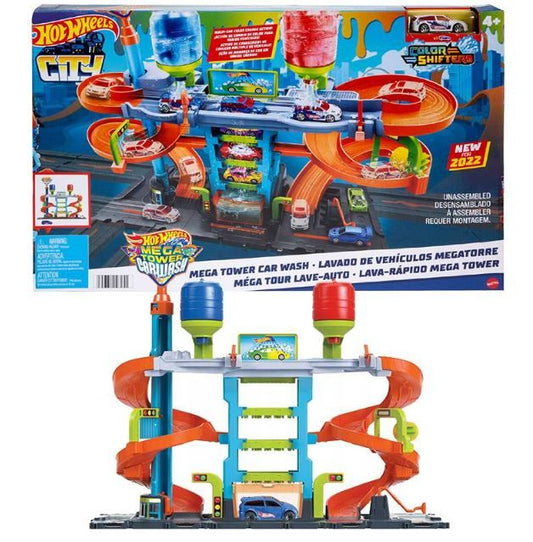 Hot Wheels City Color Sifters Mega Tower Car Wash HDP05