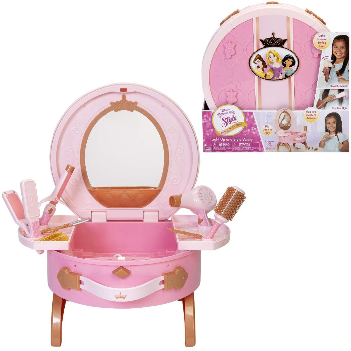 Disney Princess Style Collection Light Up & Style Vanity 210404