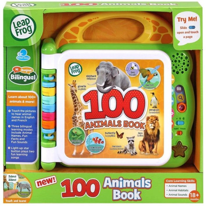 LeapFrog 100 Animals Electronic Book Bilingual 80-609543