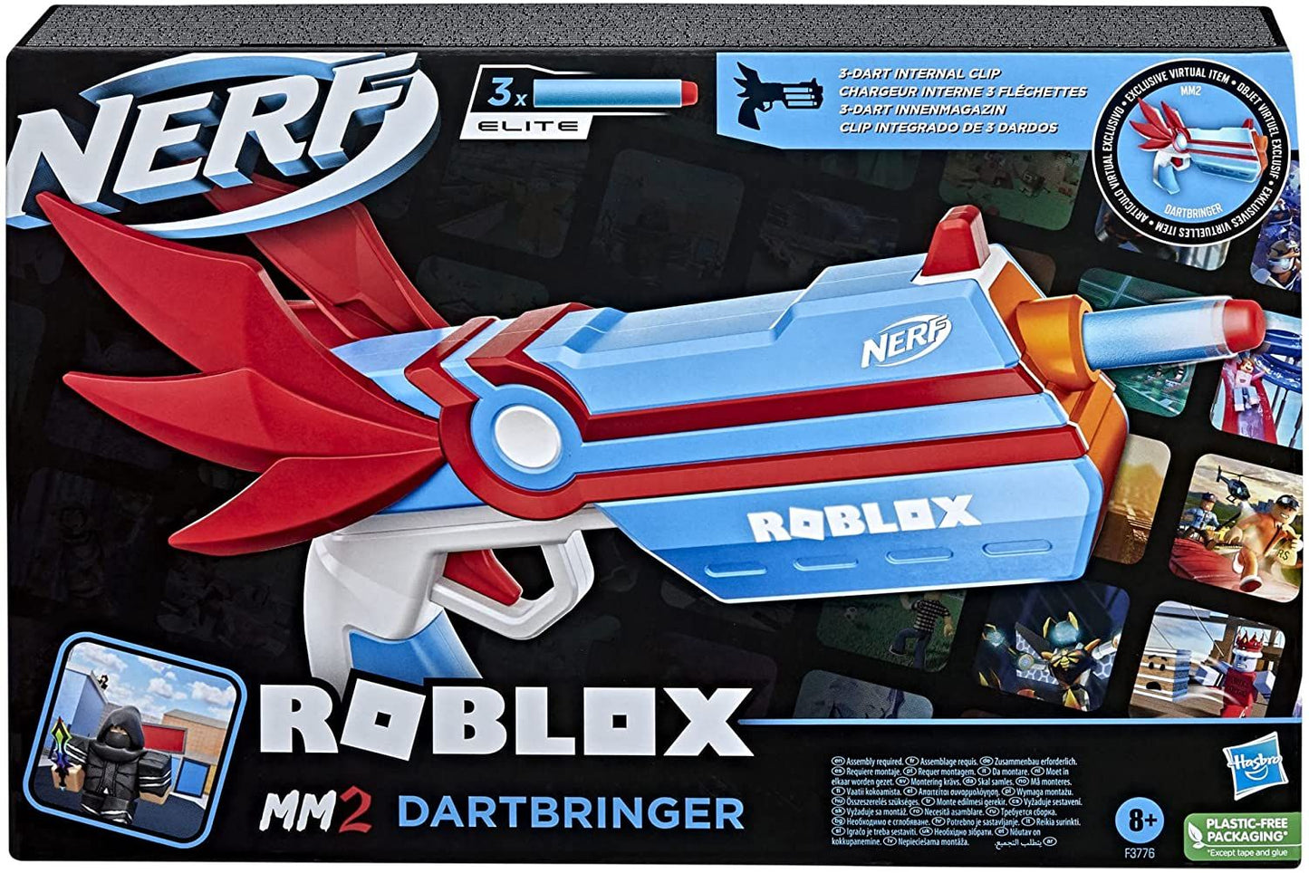 Nerf Roblox MM2 Dartbringer LOB Angel With 3 Elite Darts F3776