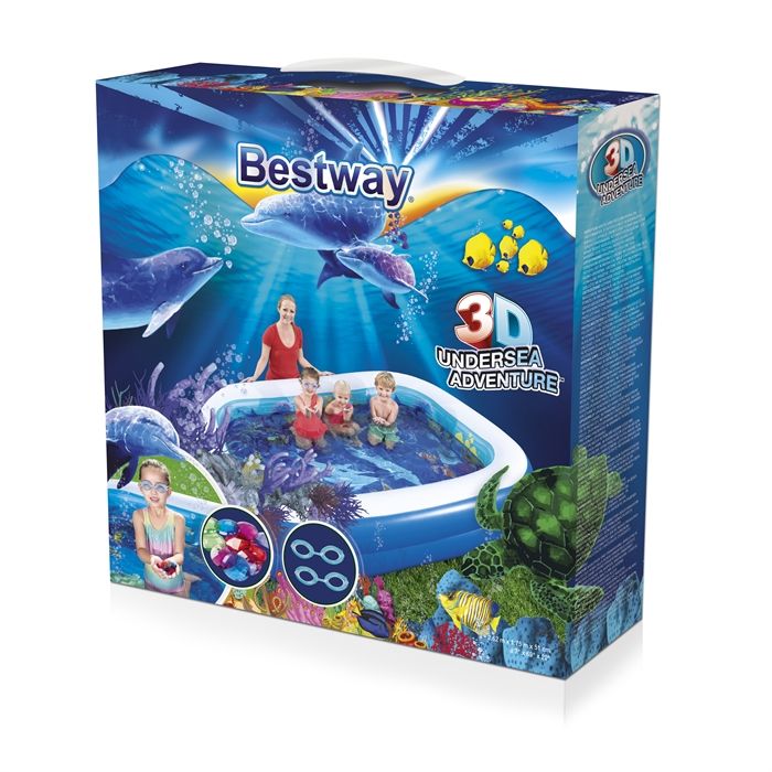 Bestway 3D Undersea Adventure Pool 2.62mx1.75mx51cm 54177