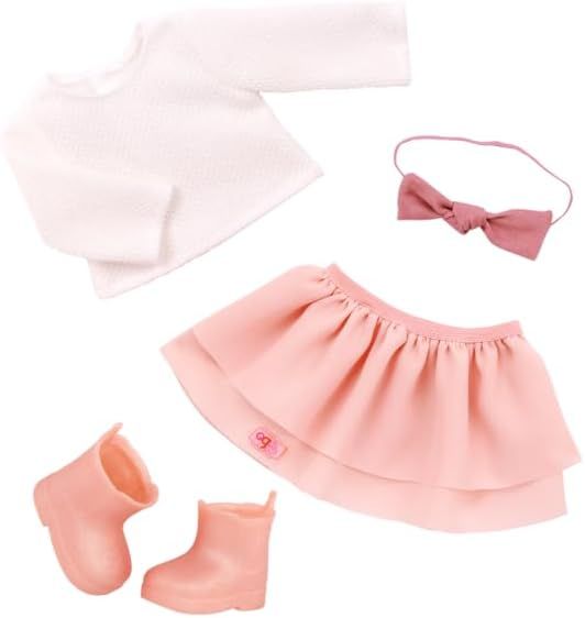 Our Generation Effie Doll With Pink Frilly Skirt Outfit