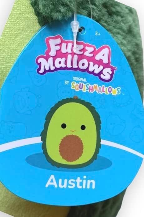 Squishmallow Fuzzamallows Austin Green Avacado SQCR00343