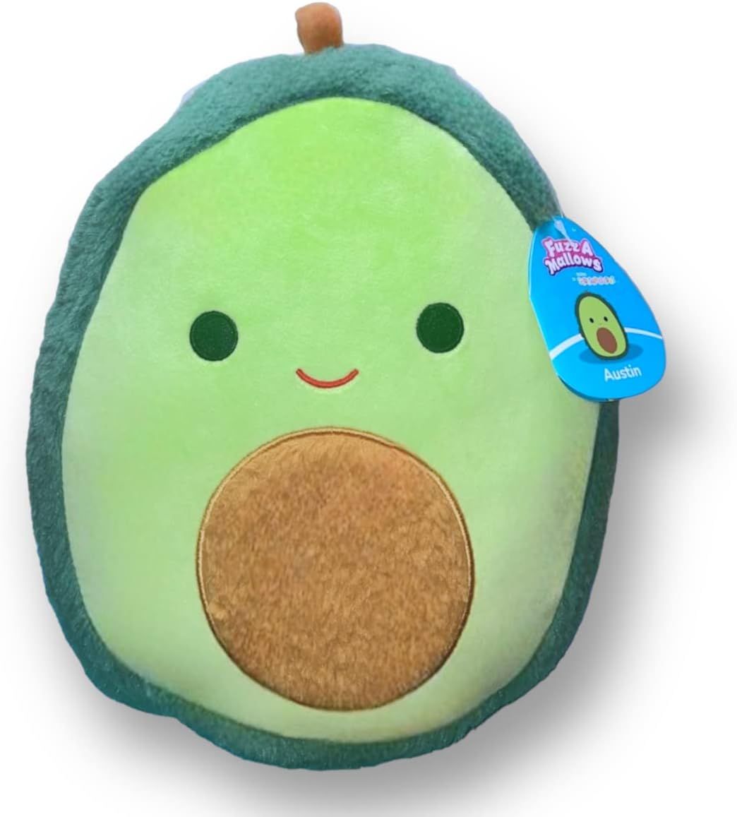 Squishmallow Fuzzamallows Austin Green Avacado SQCR00343