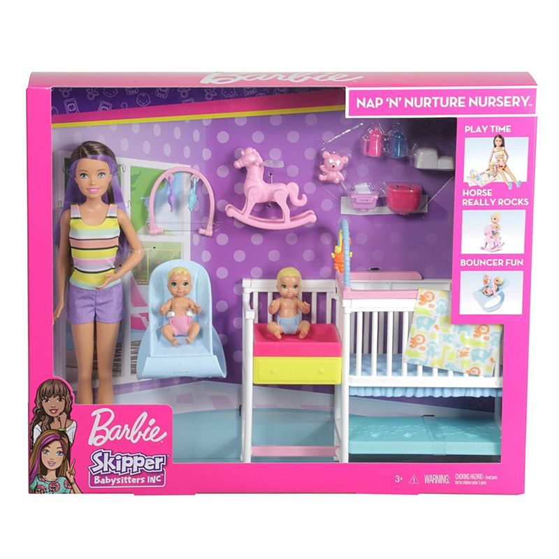 Barbie Skipper Babysitters Inc. Nap N Nurture Nursery Dolls GFL38