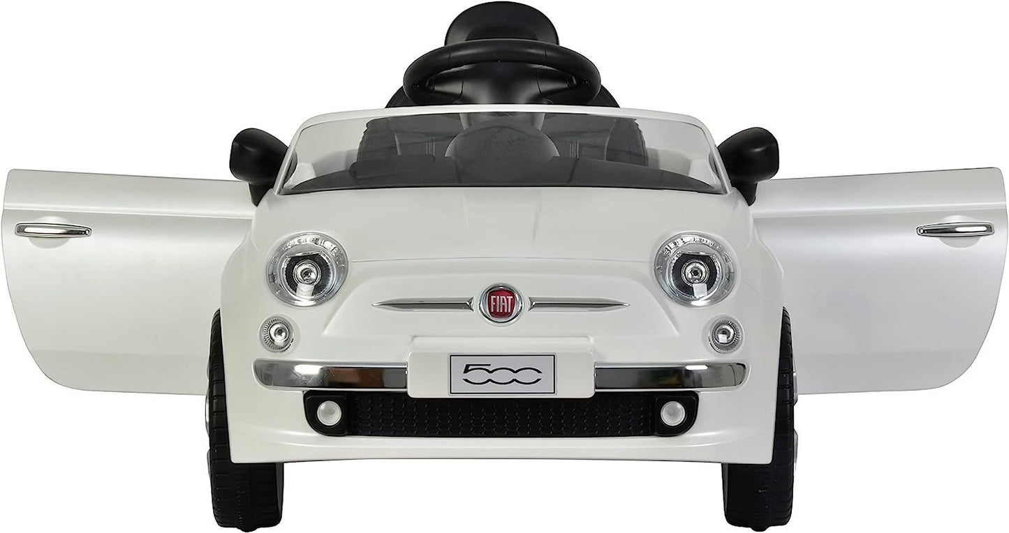 FIAT 500 Pushing Car White 3622