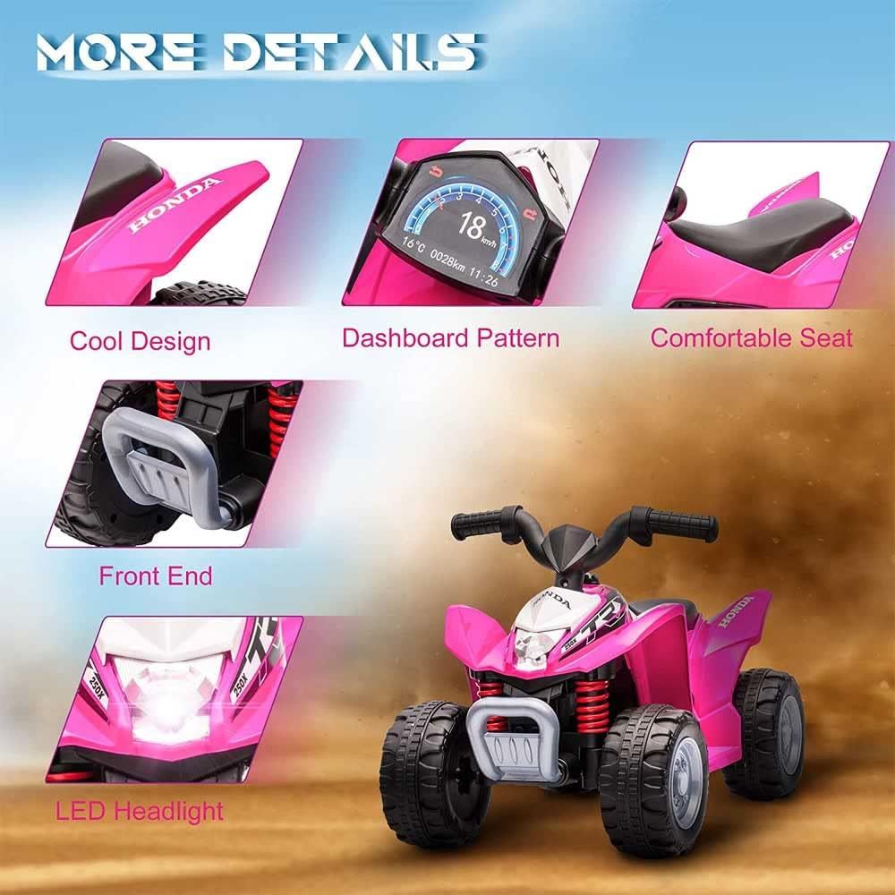 Quad Bike Honda ATV Electric Ride On Pink 733