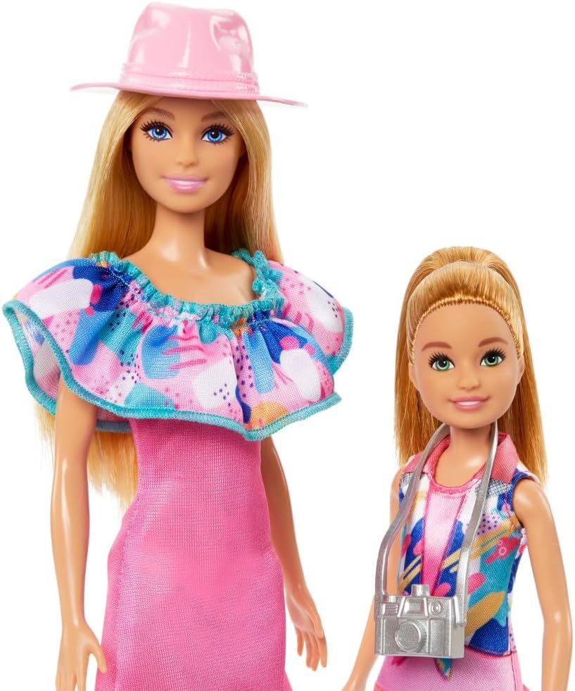 Barbie And Stacie Doll Set With 2 Pet Dogs HRM09