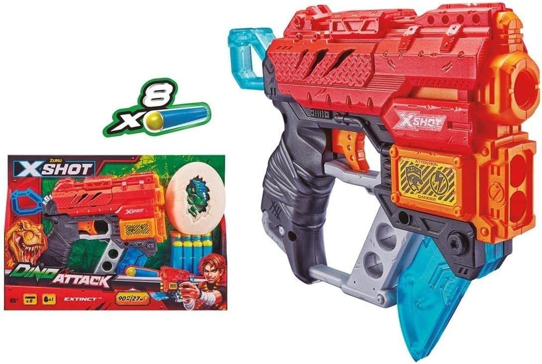 X-Shot Dino Attack Extinct Blaster 8 Darts/1 Egg XS-4870