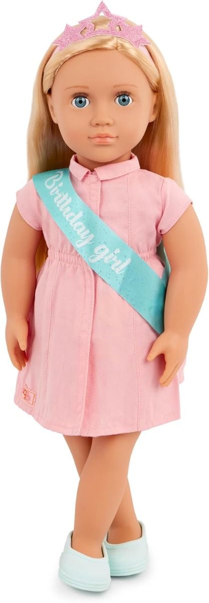 Our Generation Brenna Birthday Doll With Pink Dress