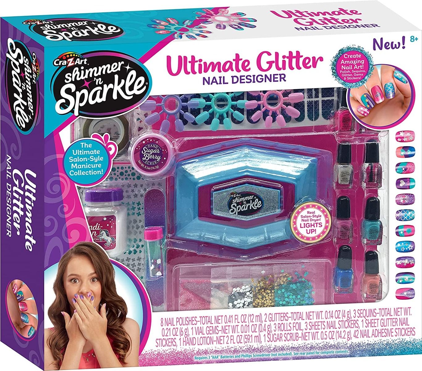 Shimmer 'N Sparkle Ultimate Glitter Nail Designer Kit SNS-65518