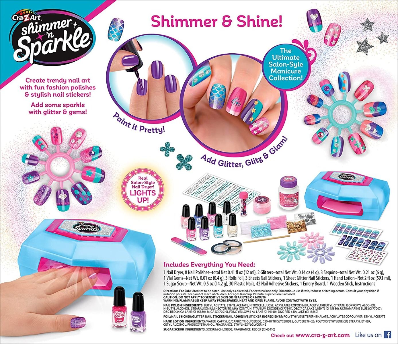 Shimmer 'N Sparkle Ultimate Glitter Nail Designer Kit SNS-65518