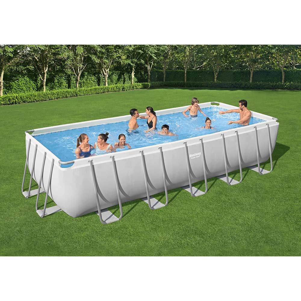 Bestway Power Steel Rectangular Above Ground Pool 640 X 274 X 132cm 5612B