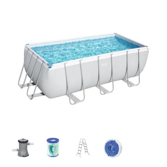 Bestway Above Ground Frame Pool Rectangular 4.12mx2.01x1.22m 56456