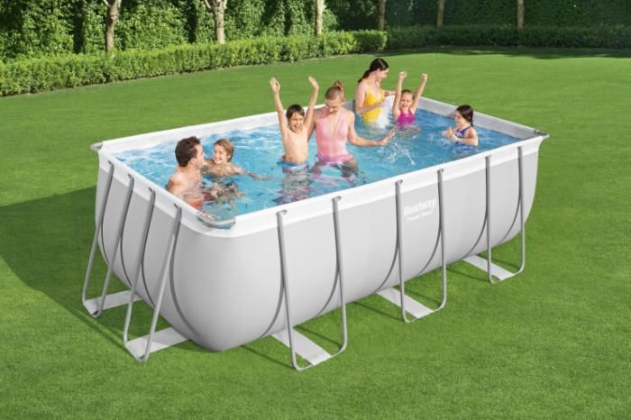 Bestway Above Ground Frame Pool Rectangular 4.12mx2.01x1.22m 56456