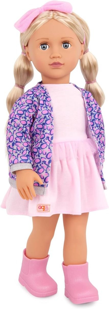 Our Generation Joana Doll With Leopard Print Cardigan