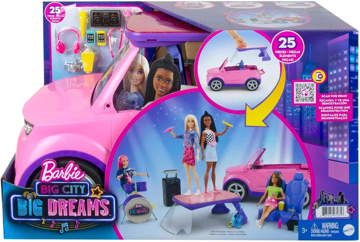 Barbie Big City Big Dreams Transforming Vehicle Playset GYJ25