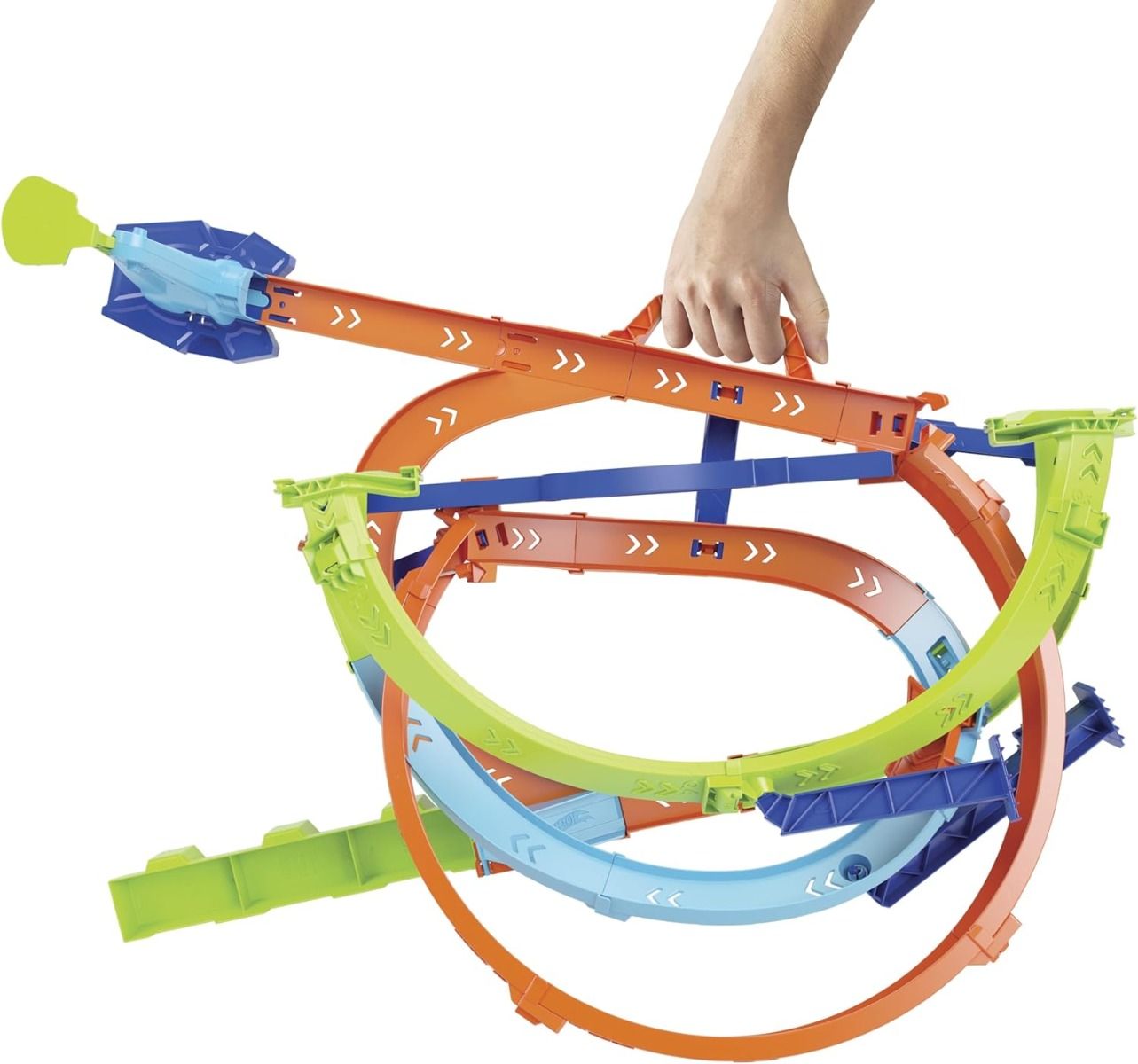 Hot Wheels Action Loop Cyclone Challenge Track Set With 1:64 Scale HTK16