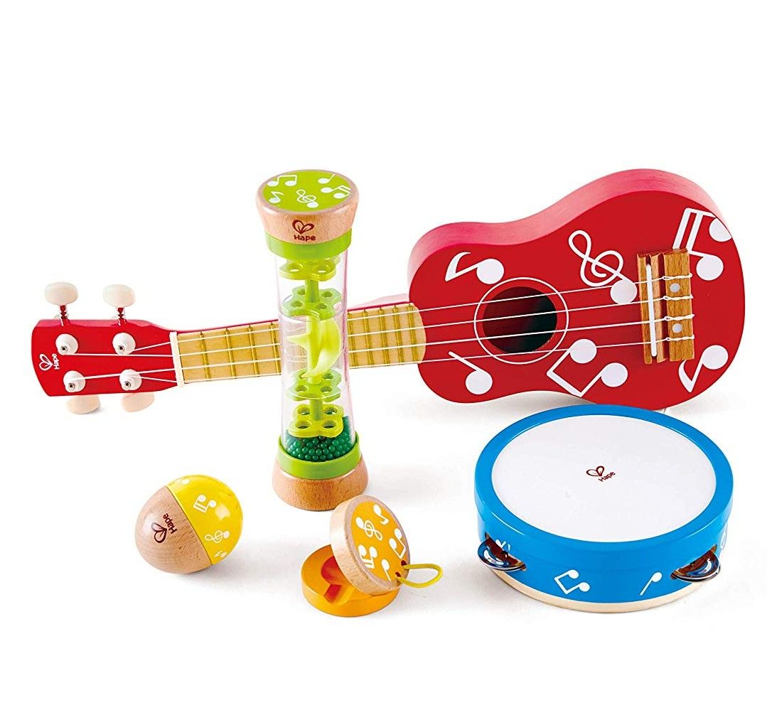 Hape Mini Band Wooden Musical Instrument Set - 5pcs