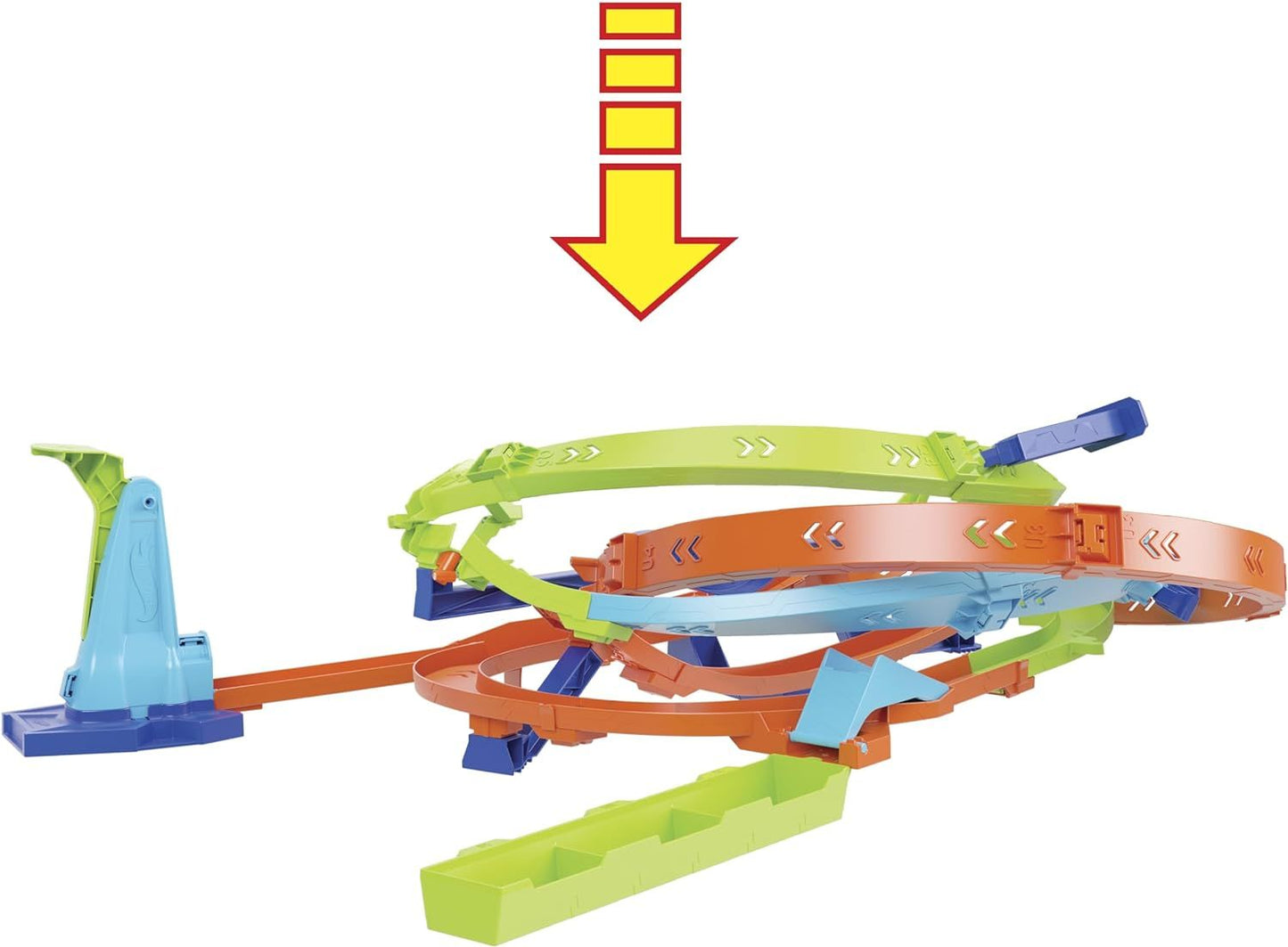 Hot Wheels Action Loop Cyclone Challenge Track Set With 1:64 Scale HTK16