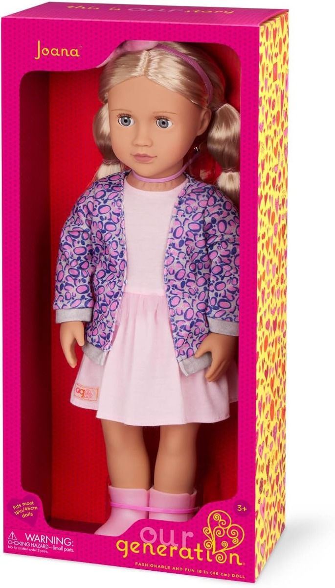 Our Generation Joana Doll With Leopard Print Cardigan