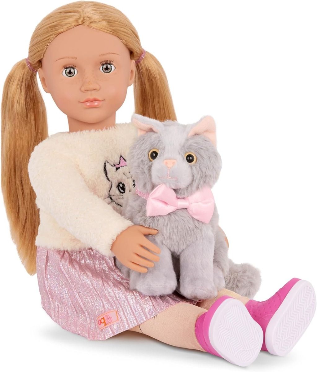 Our Generation Sheela And Sammy Doll With Pet Kitten