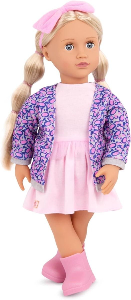 Our Generation Joana Doll With Leopard Print Cardigan