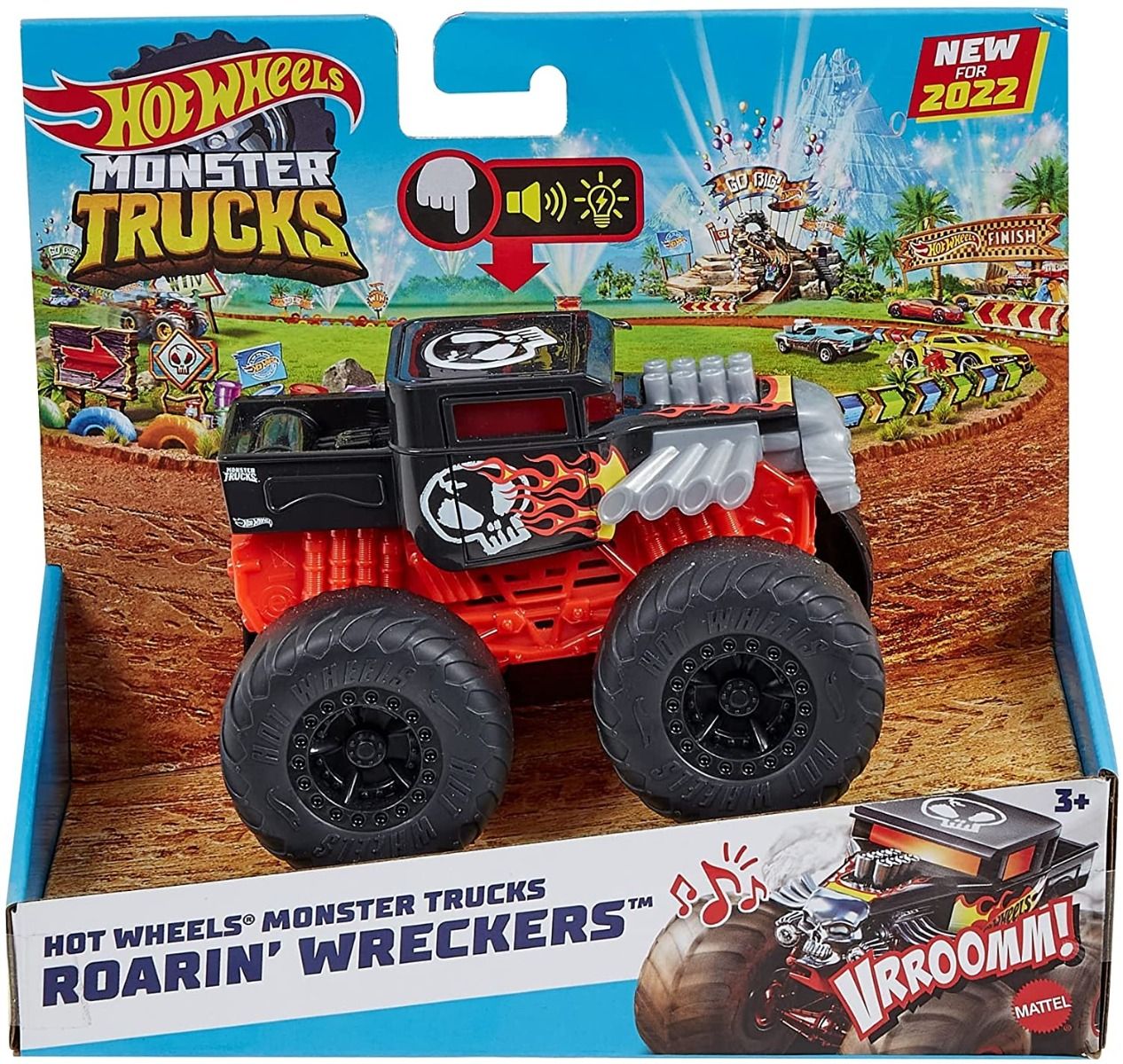 Hot Wheels Monster Truck Lights & Sounds Bone Shaker HDX60