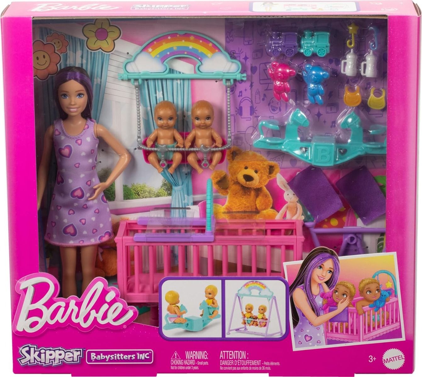 Barbie Skipper Babysitters - Twinning Nursery Playset HXM99