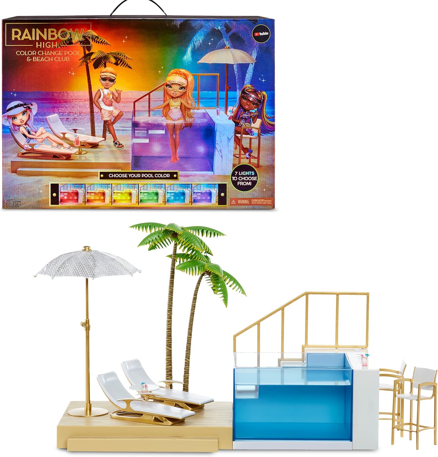 Rainbow High Color Change Pool & Beach Club Playset MGA-578475