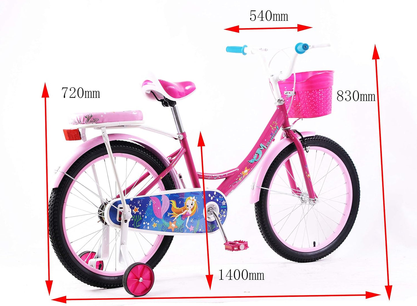 Mogoo Bicycle 16 Elgo Mermaid Dark Pink