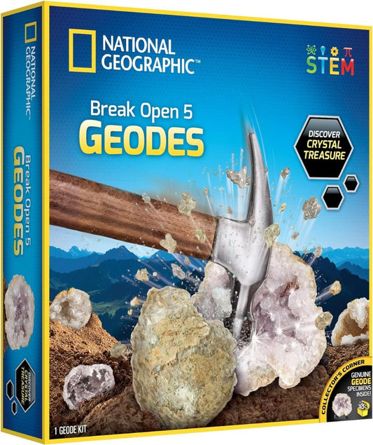 National Geographic Break Open 5 Geodes Kit RTNGGEO5