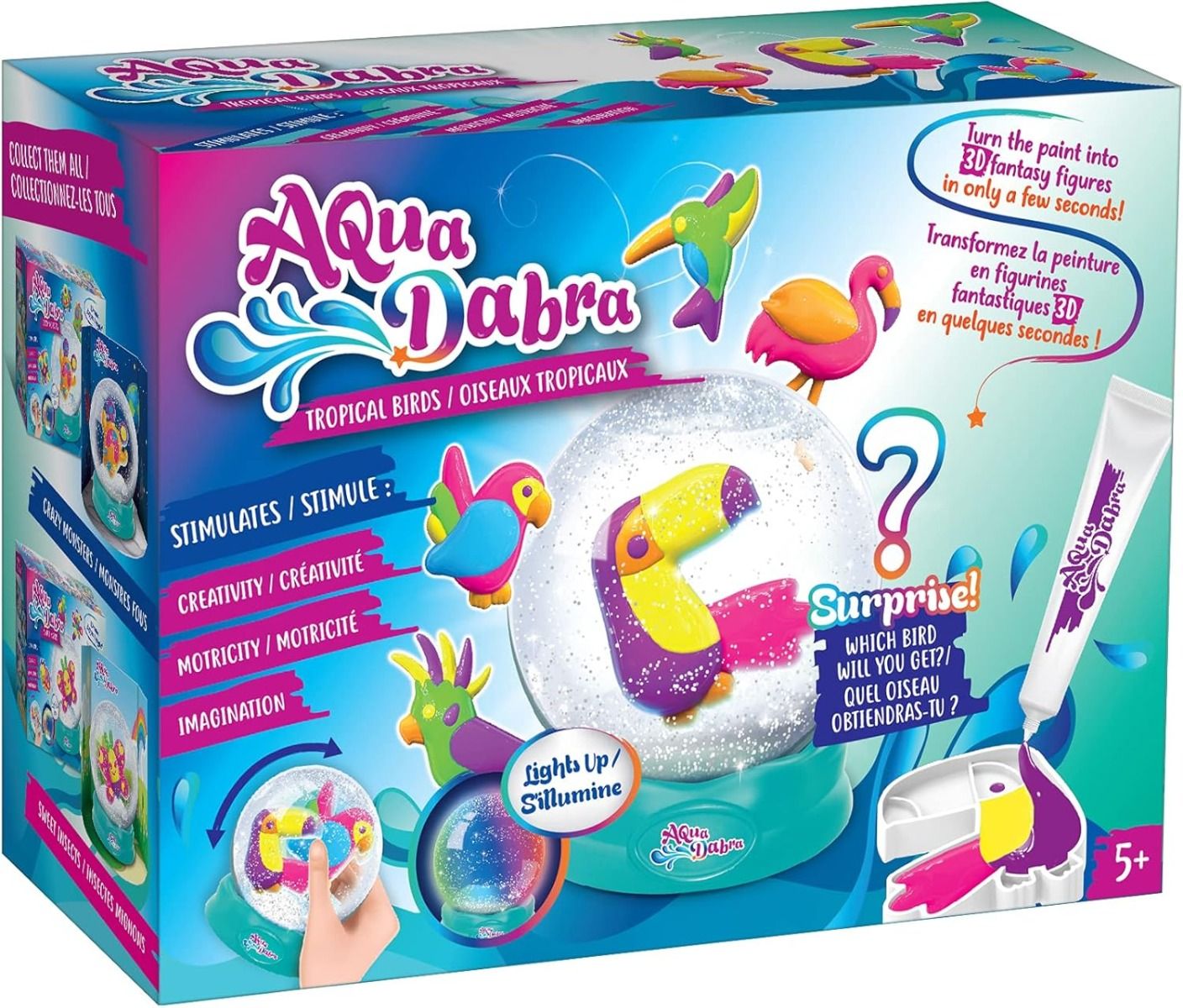 AquaDabra Tropical Birds Water Globe 322-24