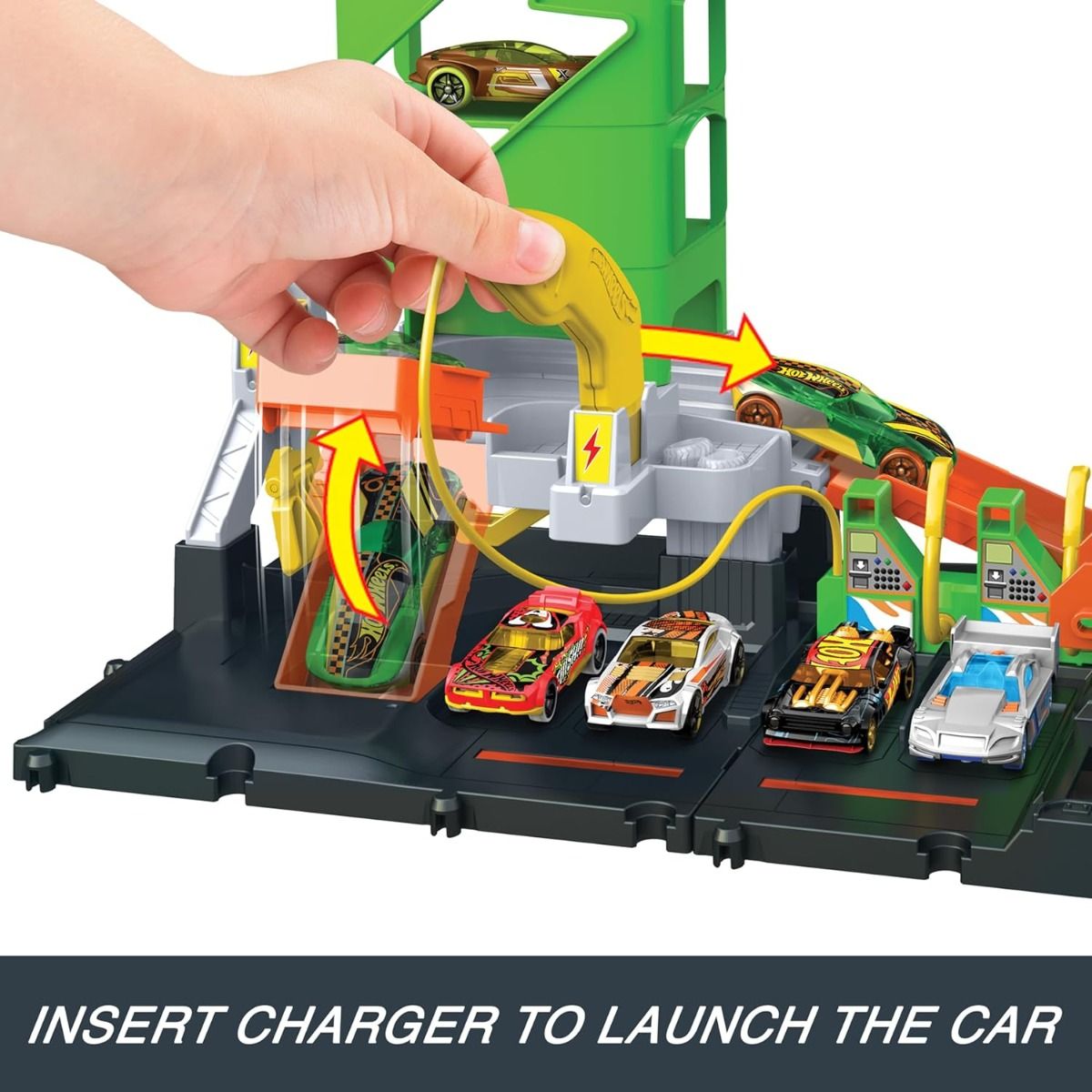 Hot Wheels Super Recharge Fuel Station Playset HTN79