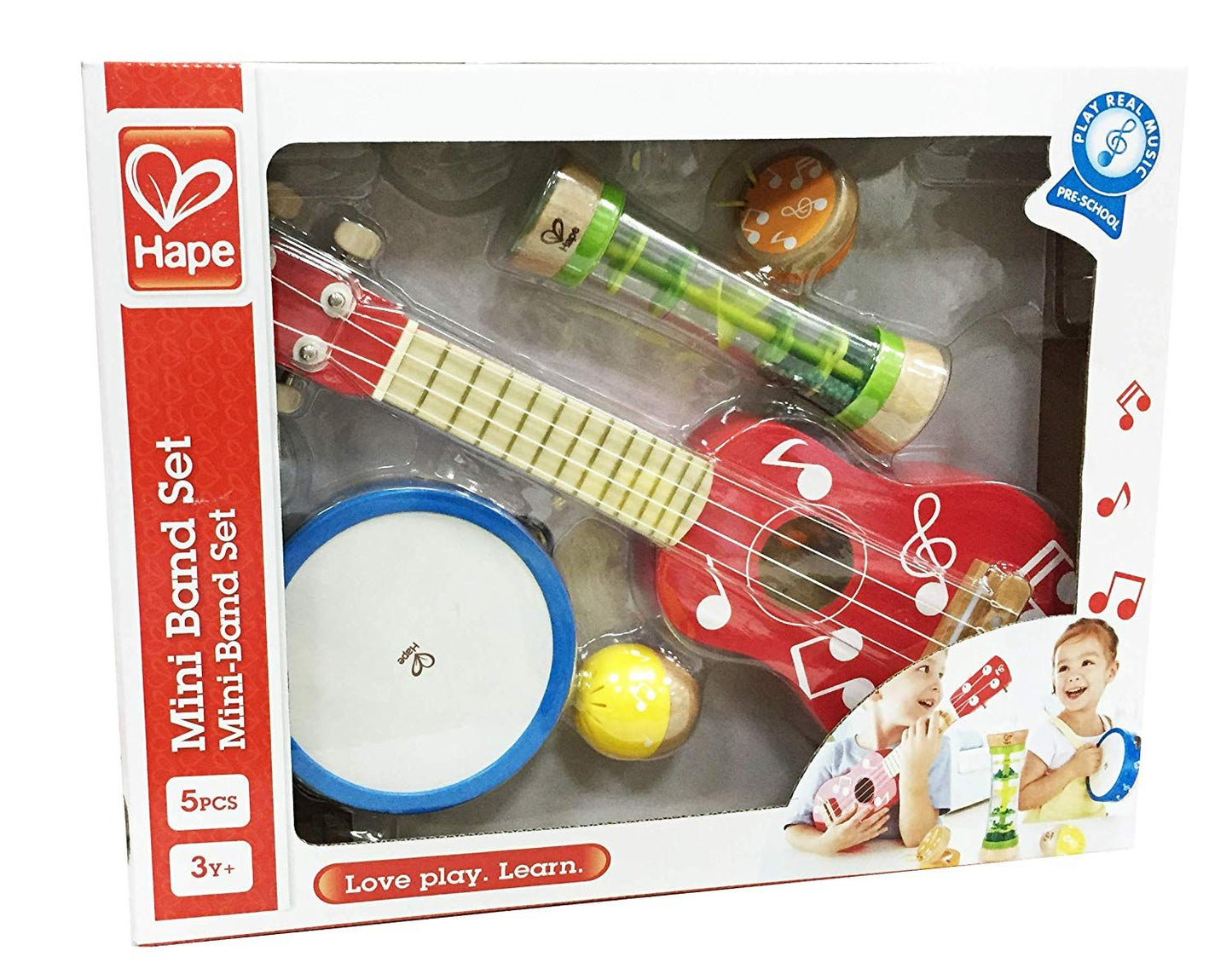 Hape Mini Band Wooden Musical Instrument Set - 5pcs