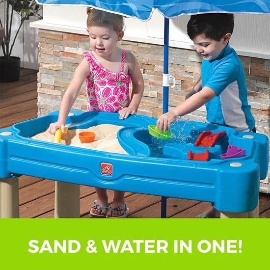 Step2 Cascading Cove Sand & Water Table With Umbrella 850900