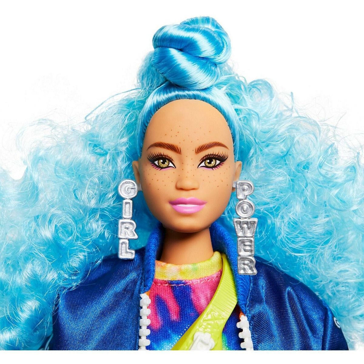 Barbie EXTRA Doll Blue Hair Bomber Jacket Skateboard GRN30