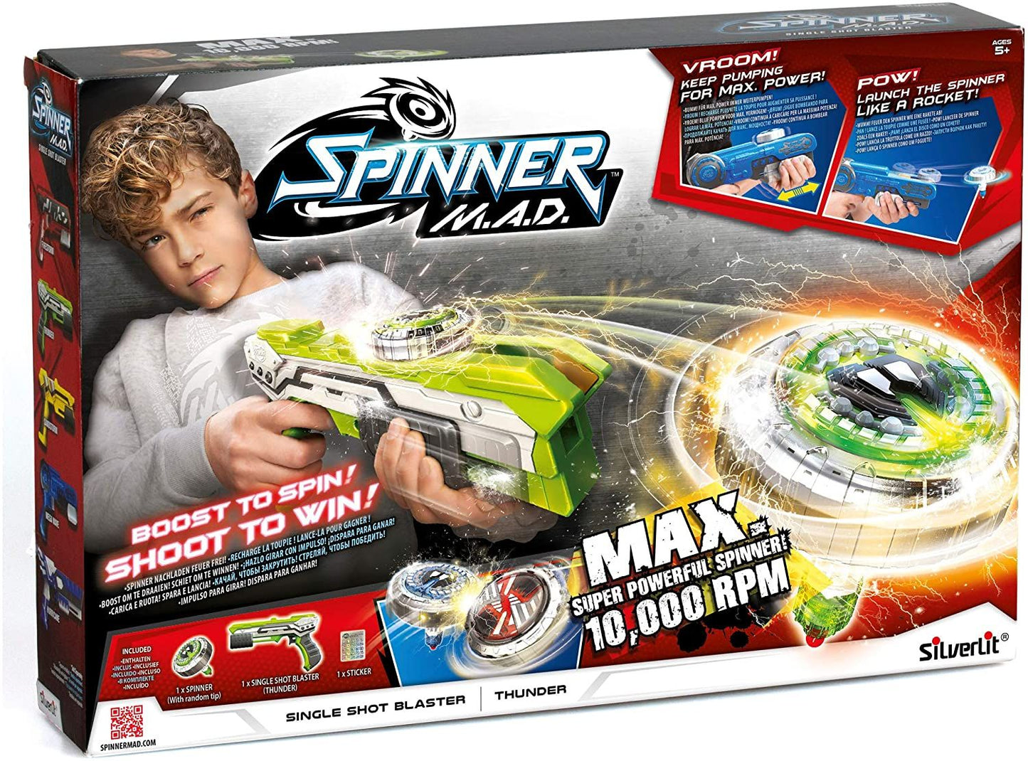 Silverlit Spinner Mad Single Shot Blaster Thunder