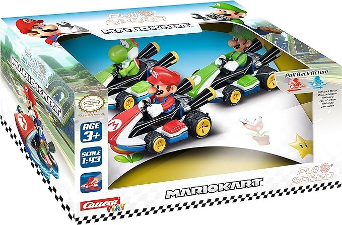 Carrera Nintendo Pull N Speed Mario Kart Pack Of 3 13010